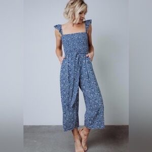 Baltic Born Blue Floral Jumpsuit